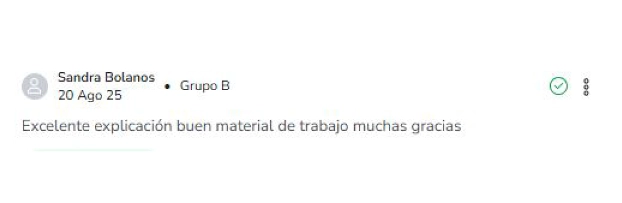 Testimonio de Sandra Bolanos sobre la explicación y calidad del material